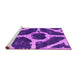 Sideview of Machine Washable Abstract Pink Modern Rug, wshabs856pnk