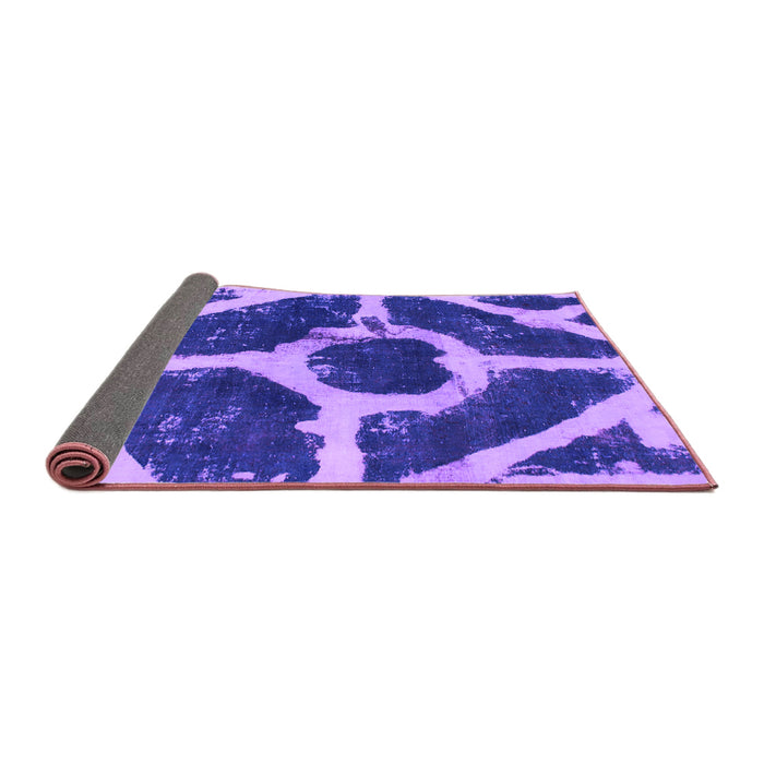 Sideview of Abstract Purple Modern Rug, abs856pur