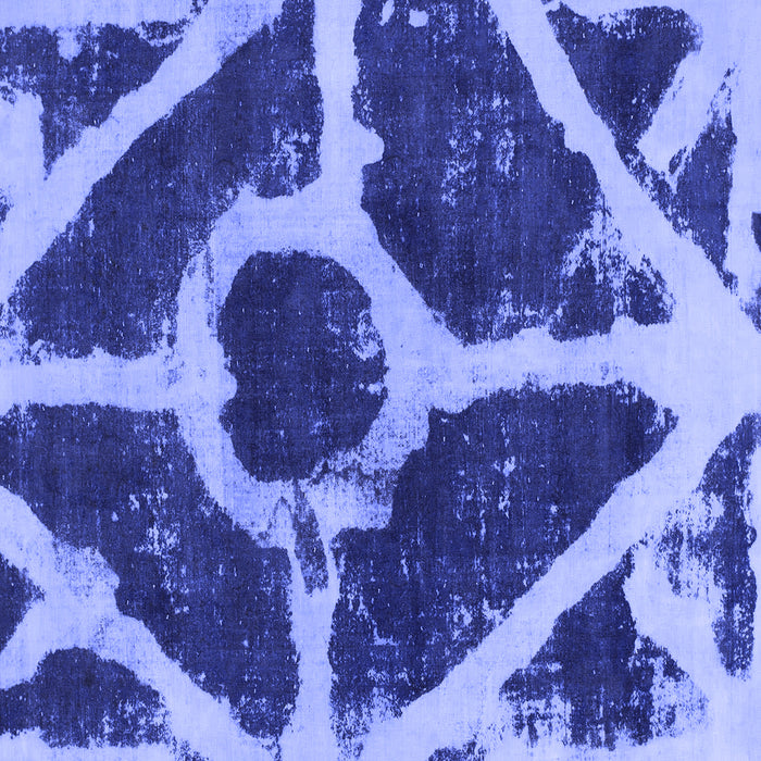 Square Machine Washable Abstract Blue Modern Rug, wshabs856blu