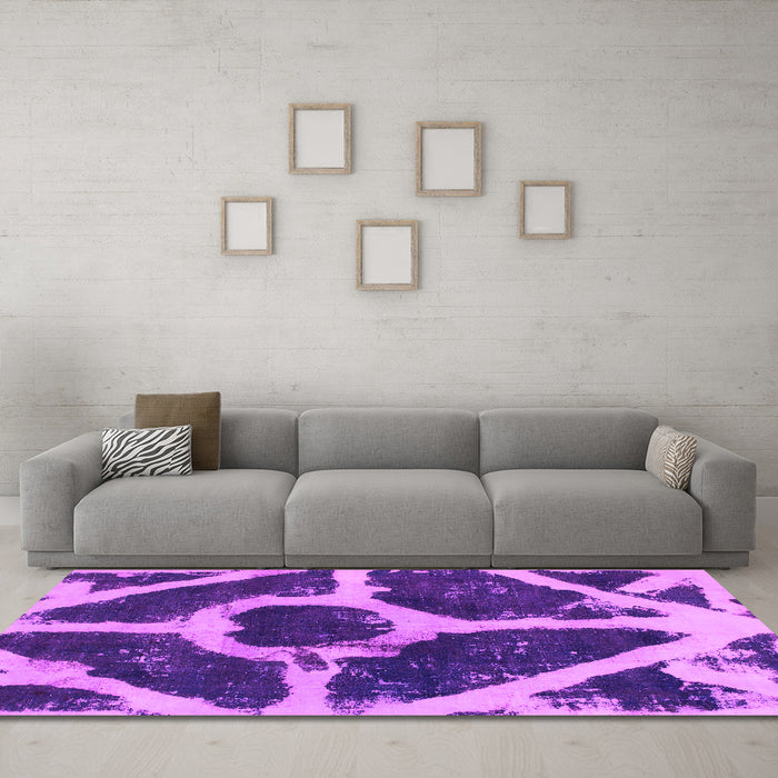 Machine Washable Abstract Pink Modern Rug in a Living Room, wshabs856pnk