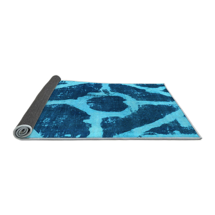 Sideview of Abstract Light Blue Modern Rug, abs856lblu