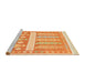 Sideview of Machine Washable Abstract Chrome Gold Yellow Rug, wshabs857