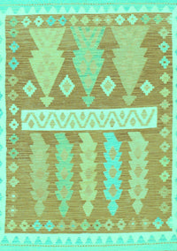 Southwestern Turquoise Country Rug, abs857turq