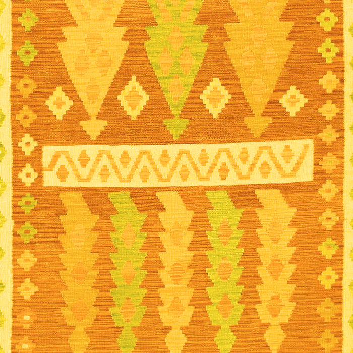 Machine Washable Southwestern Yellow Country Rug, wshabs857yw