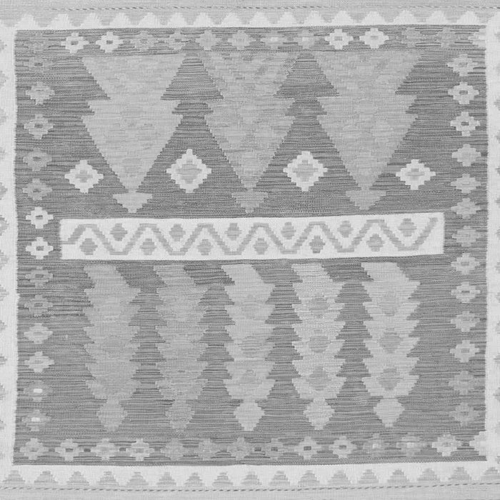 Square Machine Washable Southwestern Gray Country Rug, wshabs857gry