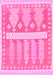 Southwestern Pink Country Rug, abs857pnk