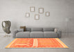 Machine Washable Southwestern Orange Country Area Rugs in a Living Room, wshabs857org