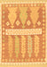 Machine Washable Southwestern Brown Country Rug, wshabs857brn