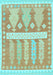 Southwestern Light Blue Country Rug, abs857lblu