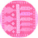 Round Southwestern Pink Country Rug, abs857pnk