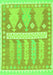 Southwestern Green Country Rug, abs857grn