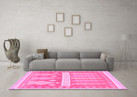 Machine Washable Southwestern Pink Country Rug, wshabs857pnk