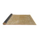 Sideview of Abstract Gold Modern Rug, abs858