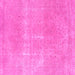 Square Machine Washable Abstract Pink Modern Rug, wshabs858pnk