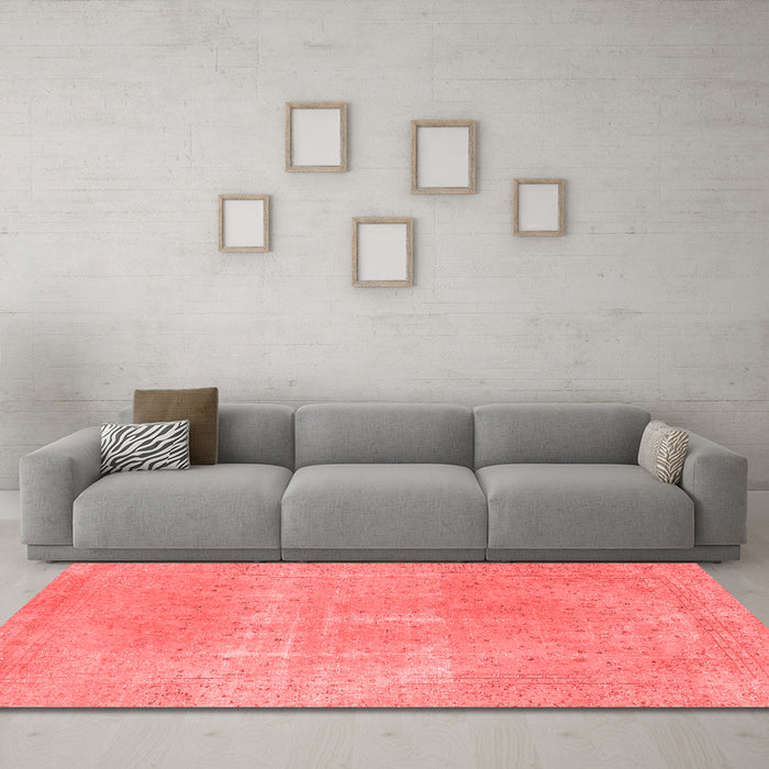 Modern Red Washable Rugs