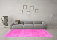 Machine Washable Abstract Pink Modern Rug, wshabs858pnk