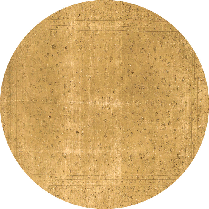 Round Machine Washable Abstract Brown Modern Rug, wshabs858brn
