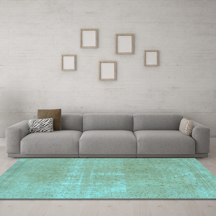 Machine Washable Abstract Light Blue Modern Rug in a Living Room, wshabs858lblu