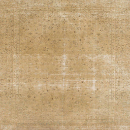 Square Machine Washable Abstract Gold Rug, wshabs858