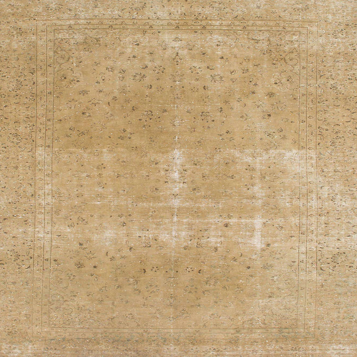 Square Machine Washable Abstract Gold Rug, wshabs858