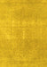 Machine Washable Abstract Yellow Modern Rug, wshabs858yw