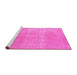 Sideview of Machine Washable Abstract Pink Modern Rug, wshabs858pnk