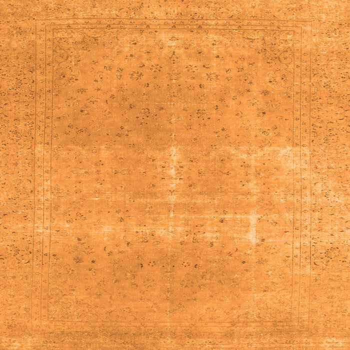 Square Abstract Orange Modern Rug, abs858org