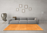 Machine Washable Abstract Orange Modern Rug, wshabs858org