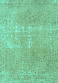 Abstract Turquoise Modern Rug, abs858turq