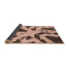 Sideview of Abstract Light Salmon Pink Modern Rug, abs859