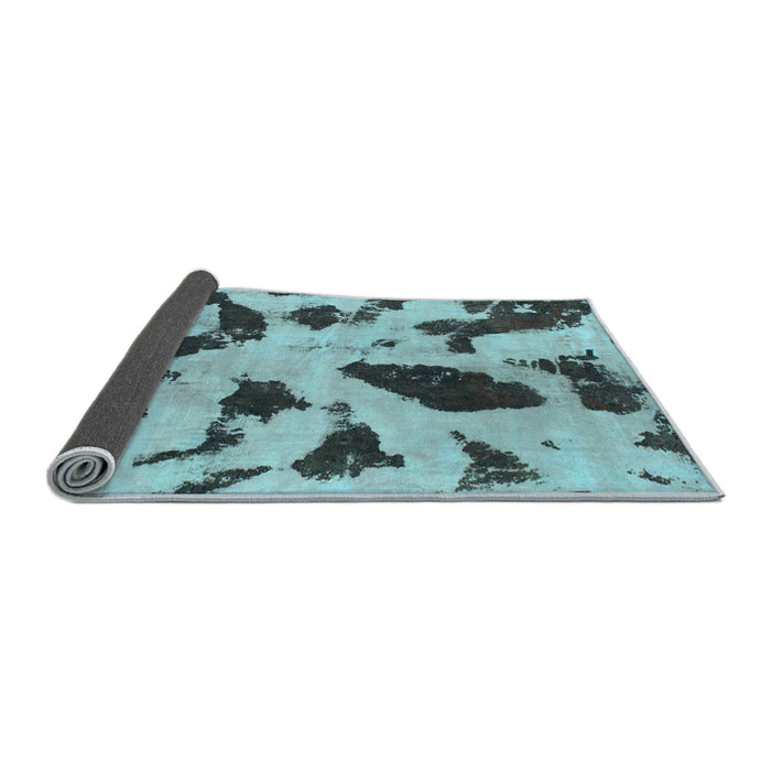 Sideview of Abstract Light Blue Modern Rug, abs859lblu