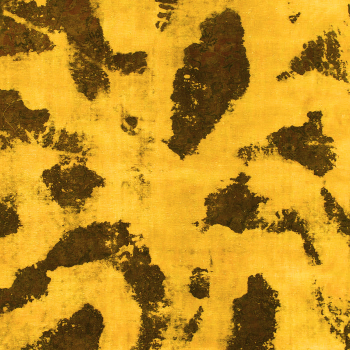 Machine Washable Abstract Yellow Modern Rug, wshabs859yw