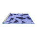 Sideview of Machine Washable Abstract Blue Modern Rug, wshabs859blu