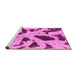 Sideview of Machine Washable Abstract Pink Modern Rug, wshabs859pnk