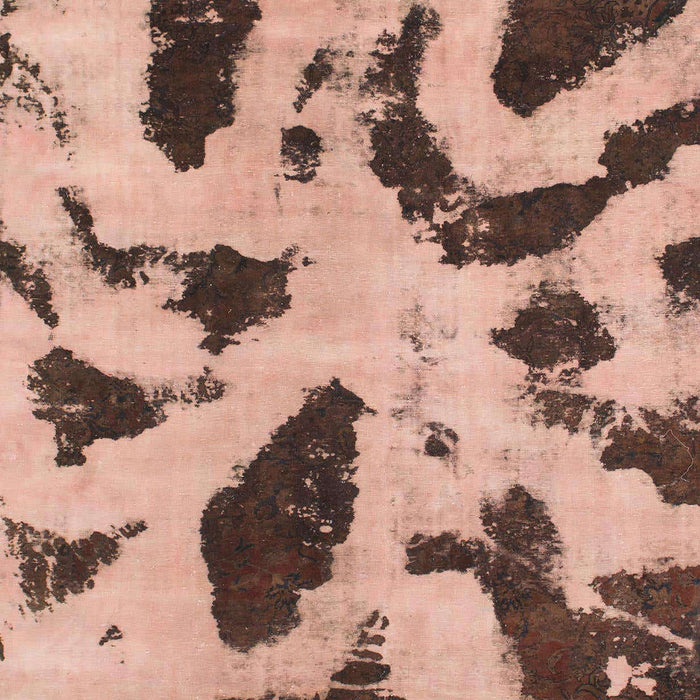 Machine Washable Abstract Light Salmon Pink Rug, wshabs859
