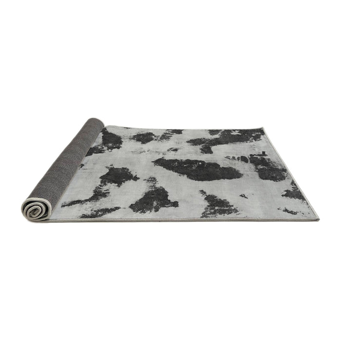 Sideview of Abstract Gray Modern Rug, abs859gry