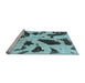 Sideview of Machine Washable Abstract Light Blue Modern Rug, wshabs859lblu