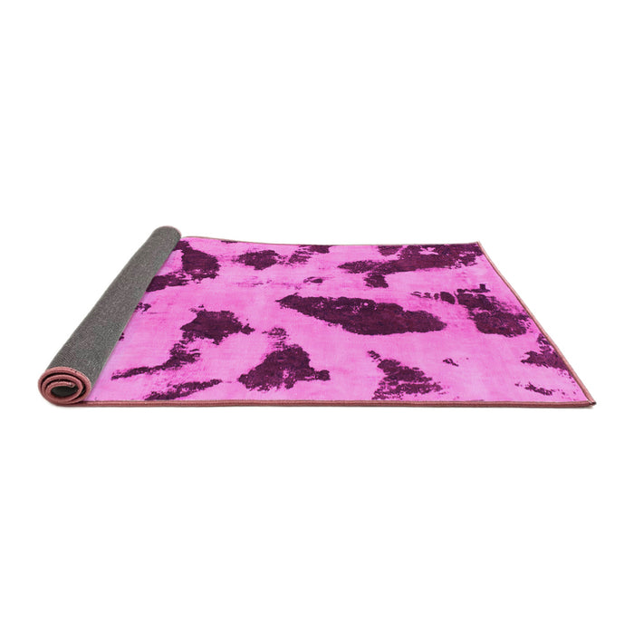 Sideview of Abstract Pink Modern Rug, abs859pnk
