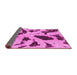 Sideview of Abstract Pink Modern Rug, abs859pnk