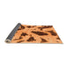 Sideview of Abstract Orange Modern Rug, abs859org