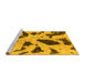 Sideview of Machine Washable Abstract Yellow Modern Rug, wshabs859yw