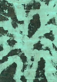 Abstract Turquoise Modern Rug, abs859turq