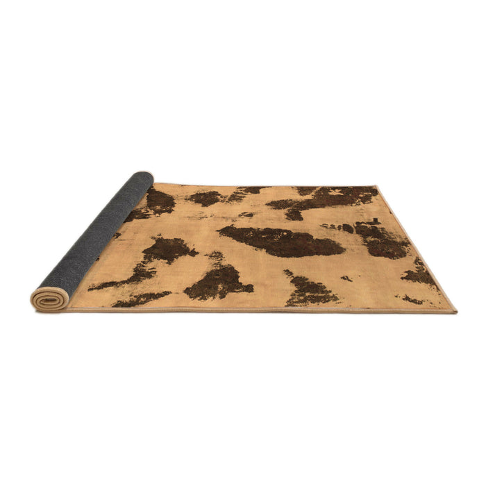 Sideview of Abstract Brown Modern Rug, abs859brn