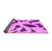 Sideview of Abstract Purple Modern Rug, abs859pur