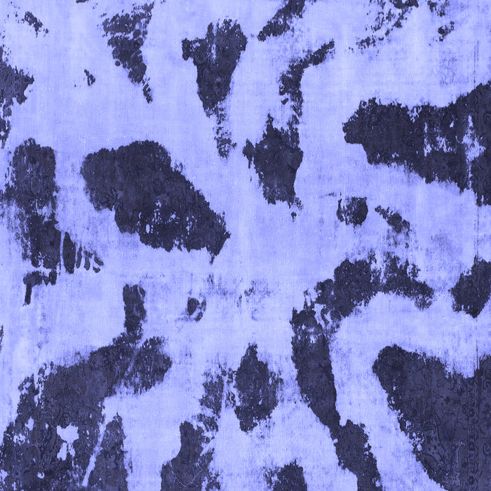 Square Machine Washable Abstract Blue Modern Rug, wshabs859blu