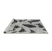 Sideview of Machine Washable Abstract Gray Modern Rug, wshabs859gry