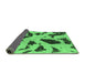 Sideview of Abstract Emerald Green Modern Rug, abs859emgrn