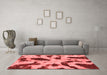 Modern Red Washable Rugs