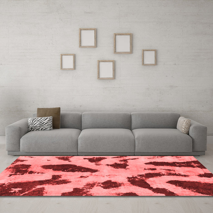 Modern Red Washable Rugs