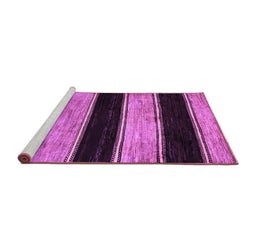 Sideview of Machine Washable Abstract Purple Modern Area Rugs, wshabs85pur